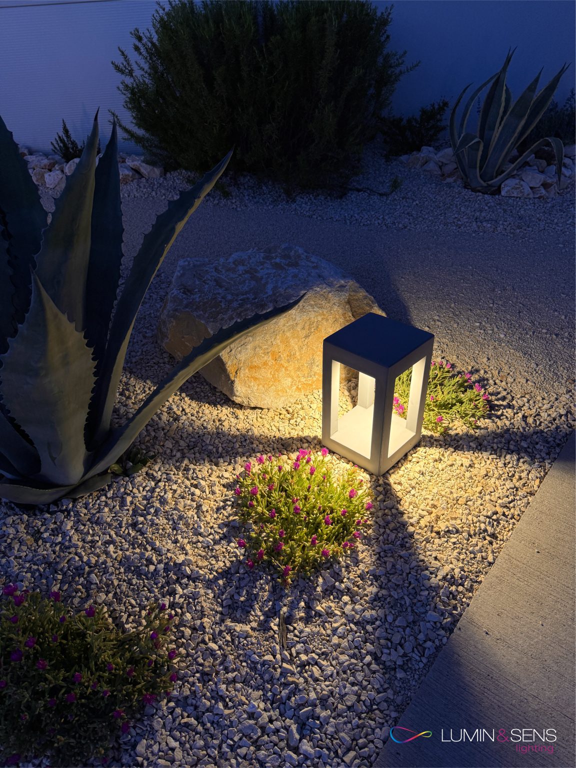 Installation luminaire extérieur paysagiste marseille et Lumin sens